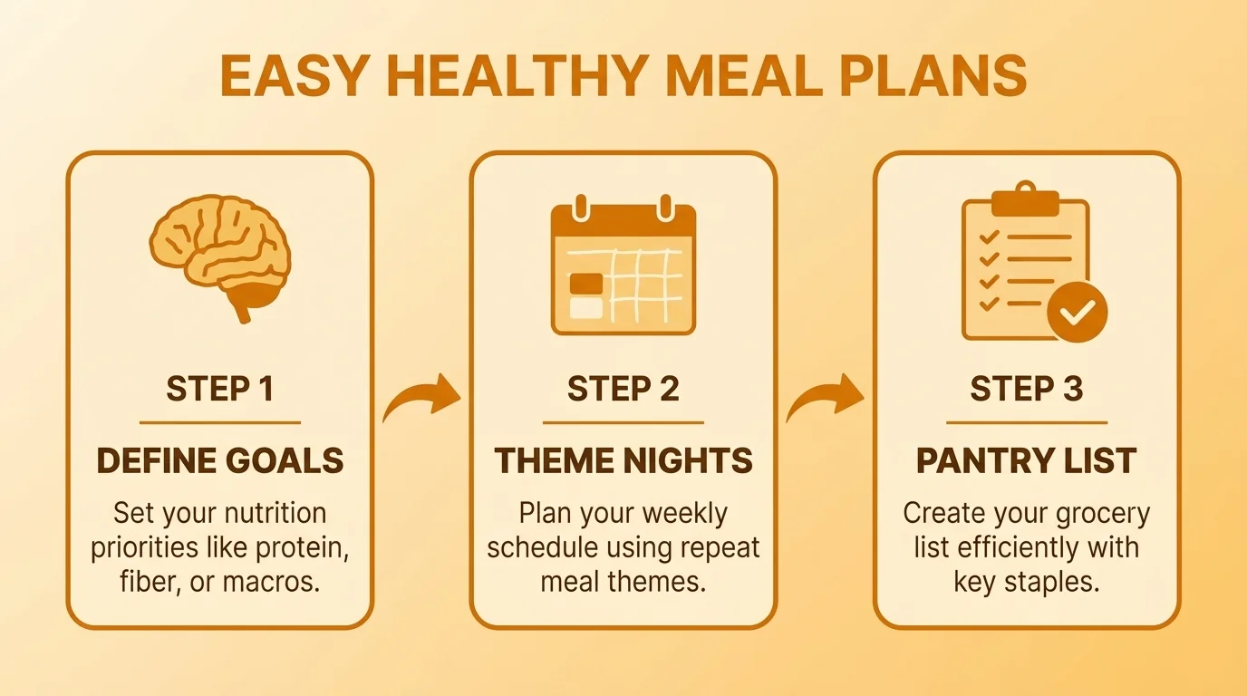 Infographic about easy healthy meal plans