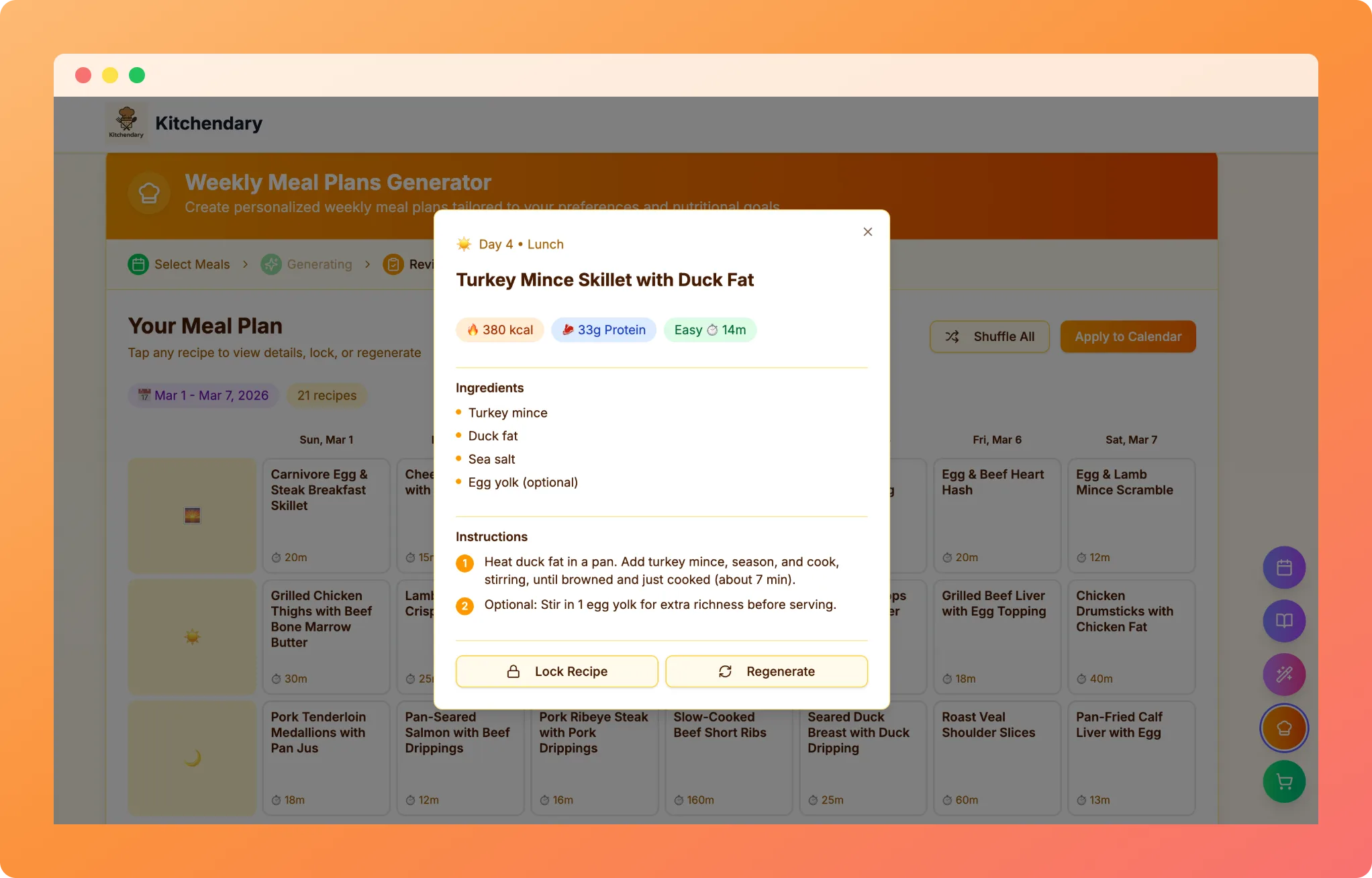 AI Meal Plan Generation