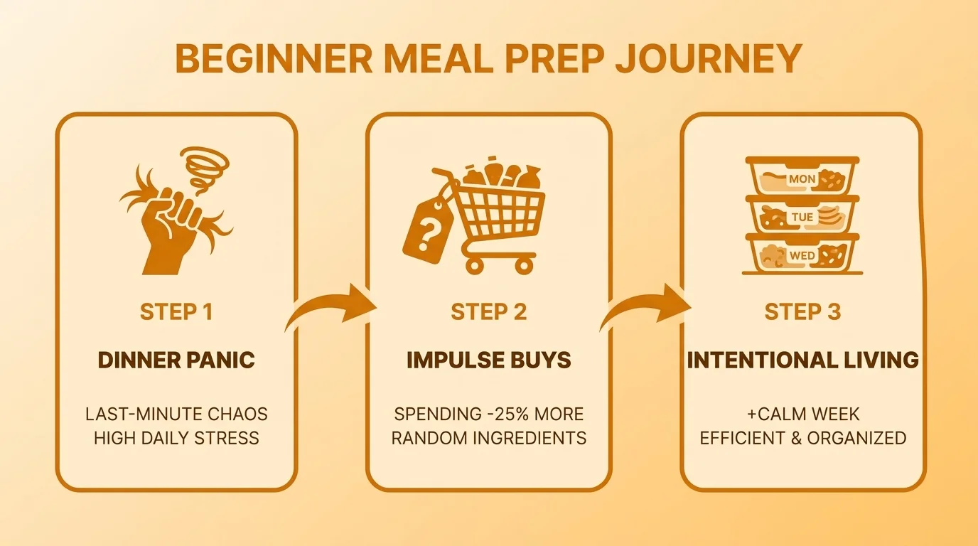 Infographic about meal prep for beginners
